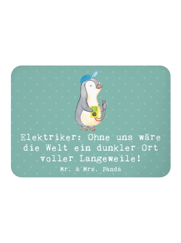 Mr. & Mrs. Panda Kühlschrankmagnet Elektriker Helden mit Spruch in Meeresbrise
