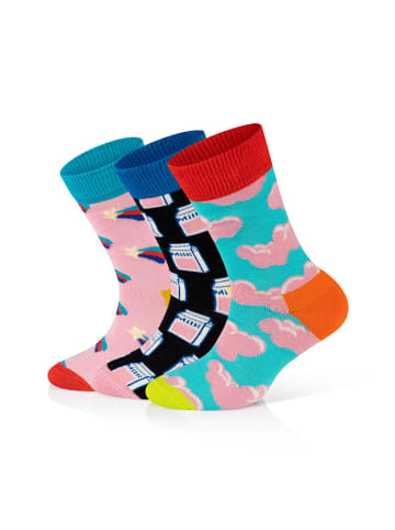 Happy Socks Socken 3-Pack Kids Milkshake-Star in multi_coloured