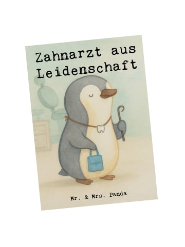 Mr. & Mrs. Panda Grußkarte Zahnarzt Leidenschaft Design mit Spruch in Weiß