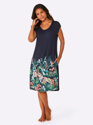WITT WEIDEN Sommerkleid in marine-orange-bedruckt