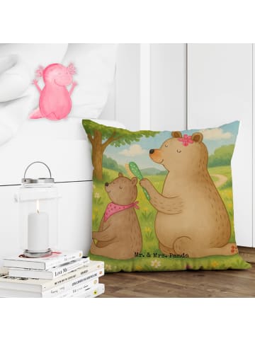 Mr. & Mrs. Panda Dekokissen Bär Kind Design ohne Spruch in Weiß