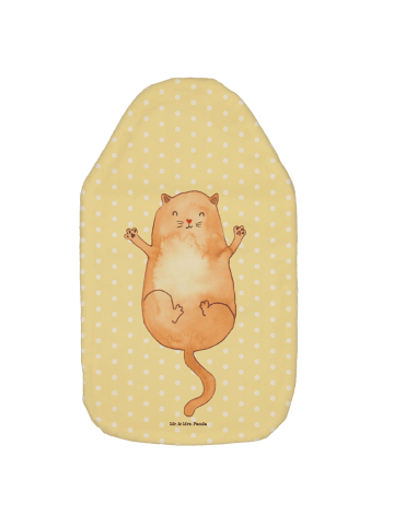 Mr. & Mrs. Panda Wärmflasche Katze Umarmen ohne Spruch in Gelb Pastell