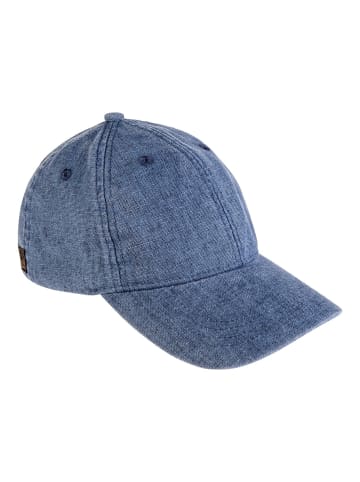 Camel Active Cap aus einem Baumwoll-Leinen-Mix in Blau