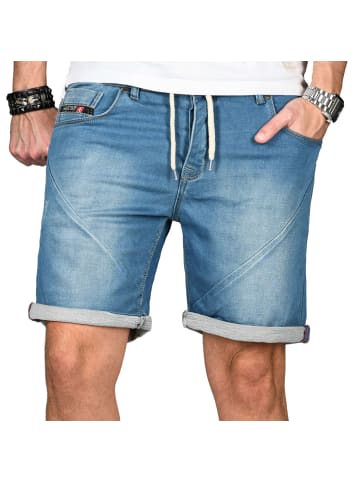 Alessandro Salvarini A. Salvarini Abramo Herren Sweat Shorts kurze Hosen in Hellblau