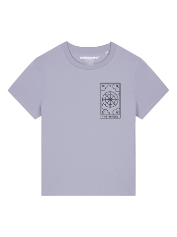 wat? Apparel T-Shirt Tarot The Wheel in Lavender