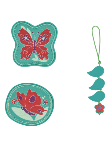 DerDieDas ErgoFlex Light - Schulranzen Set 5tlg. 800g (Purple Unicorn) in Butterfly Garden