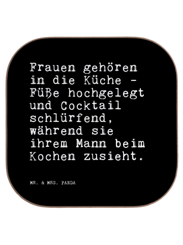 Mr. & Mrs. Panda Untersetzer für Gläser Frauen gehören in die...... in Schwarz