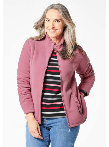 GOLDNER Kuschelweiche Fleece-Jacke in altrosé