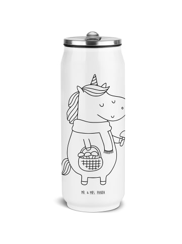 Mr. & Mrs. Panda Sportflasche Einhorn Pilz ohne Spruch in Weiß
