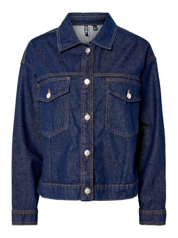 Pieces Jeansjacke in Dark Blue Denim
