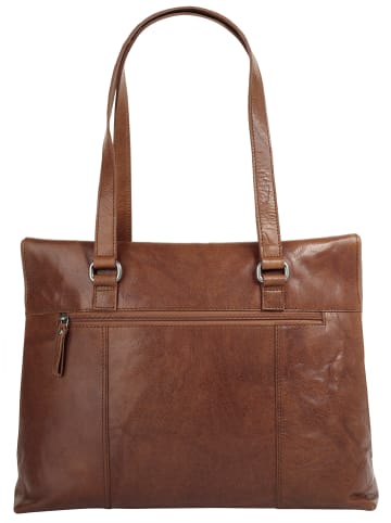 SPIKES & SPARROW Shopper in cognac