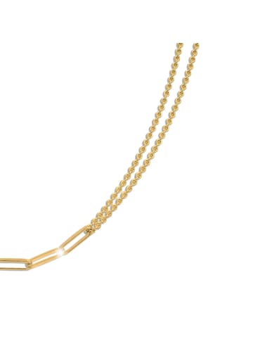 SilberDream Halskette 925 Silber vergoldet (Gelbgold 333) ca. 48cm Fantasiekettekette