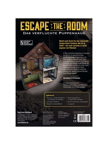 Thinkfun Detektiv-Spiel Escape the Room 3 - Das verfluchte Puppenhaus 13-99 Jahre in bunt