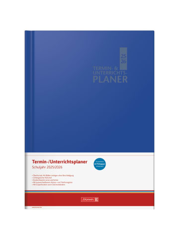 BRUNNEN Lehrerkalender 1 Woche/2 Seiten 2025/2026 ca. A4 23x29,7cm Baladek blau