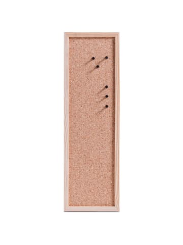 Zeller Korktafel für Notizen, Holzrahmen in Beige, (B) 20 x (H) 60 cm