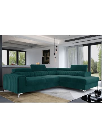 MF Design Lauryn Recamiere Rechts in Grün -  (L) 205 x (B) 278 x (H) 92 cm