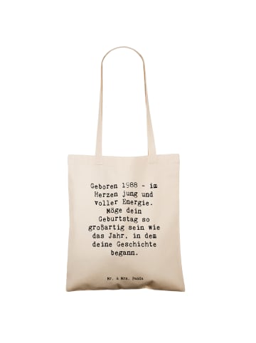 Mr. & Mrs. Panda Tote Bag Spruch 1988 Geburtstag mit Spruch in Weiß