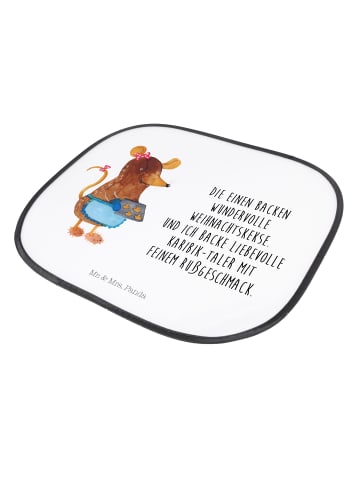 Mr. & Mrs. Panda Sonnenschutz für Auto Maus Kekse mit Spruch in Weiß