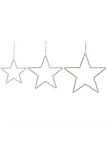 Beliani 3er-Set LED Deko KUNNARI in Silber