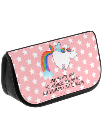 Mr. & Mrs. Panda Kosmetiktasche Einhorn Fliegendes Pferd mit Spruch in Rot Pastell