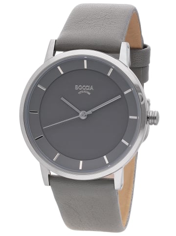 Boccia Damen-Armbanduhr Titan Grau Anthrazit / Silber