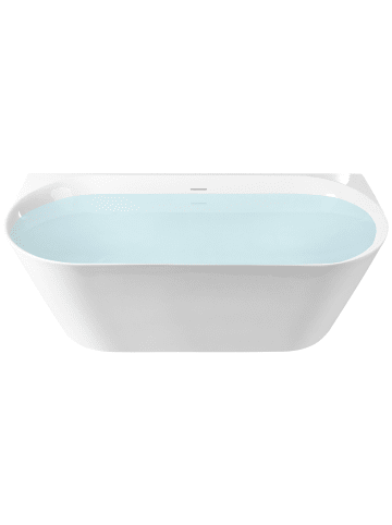 Beliani Badewanne RENACA in Weiß - (W) 79 x (H) 58 x (L) 170 cm symmetrisch