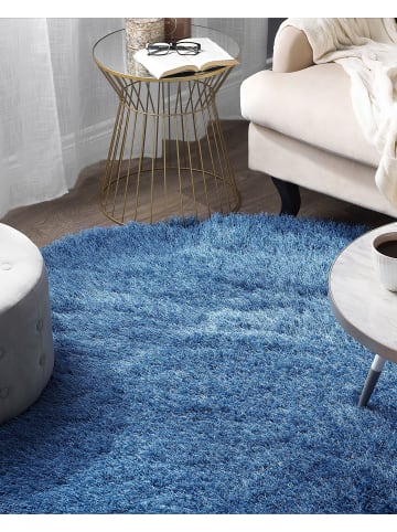 Beliani Shaggy CIDE in Blau - (W) 140 x (H) 7 x (L) 140 cm