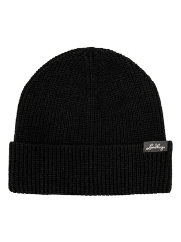 Lundhags Core Ribbed Beanie in Schwarz