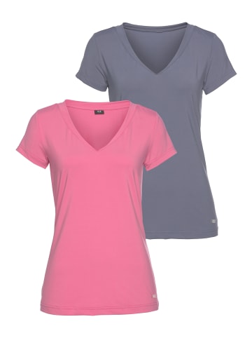 H.I.S. Funktionsshirt in blau, hellpink