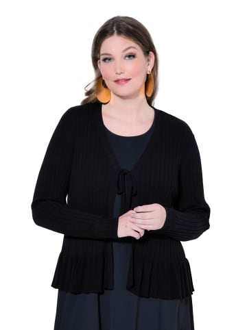 MIAMODA Strickjacke in schwarz