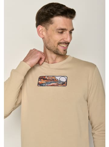 GreenBomb Sweatshirt Nature River Trip in Kaffee Latte
