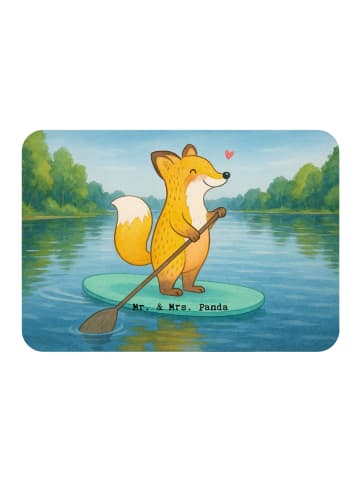 Mr. & Mrs. Panda Magnet Fuchs Stand Up Paddling Design ohne Spruch in Weiß