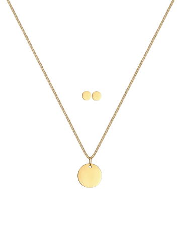 Elli Schmuckset 585 Gelbgold Geo, Kreis in Gold