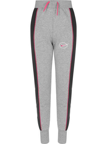 Nike Jogginghose in carbon heather/black/rush pink