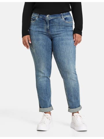SAMOON Hose Jeans verkürzt in Blue Denim