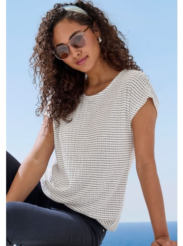 Vivance Kurzarmshirt in creme, schwarz