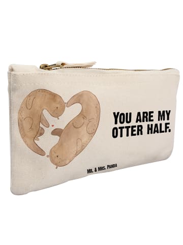 Mr. & Mrs. Panda Pencil Case Otter Herz mit Spruch in Weiß