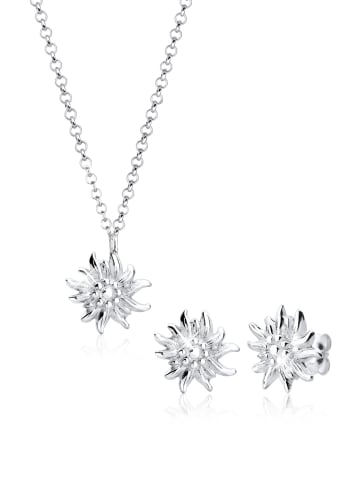 Elli Schmuckset 925 Sterling Silber Edelweiss, Trachtenschmuck in Silber