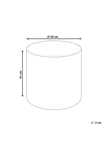 Beliani Pouf MOAB in Weiß - (W) 39 x (H) 41 x (L) 39 cm