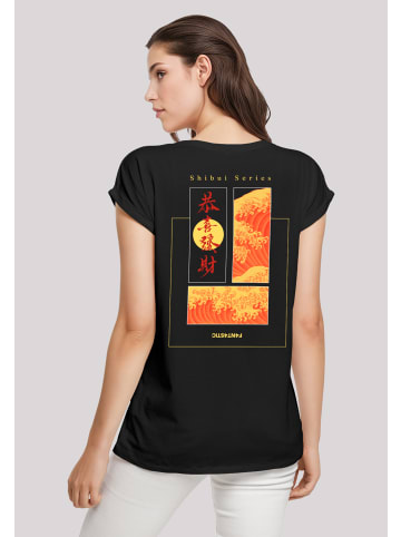 F4NT4STIC Extended Shoulder T-Shirt Shibui Series Japan Streetstyle in schwarz