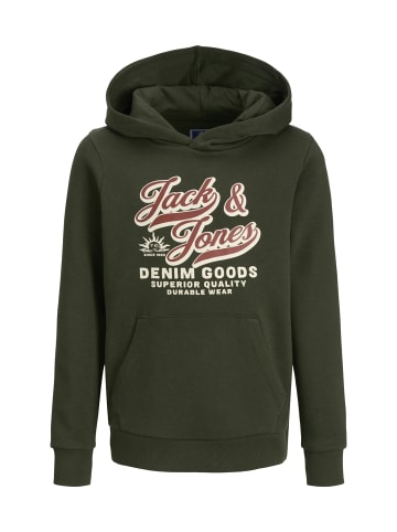 JACK & JONES Junior Hoodie 'JJELOGO' in grün