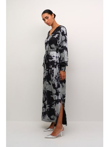Kaffe Kleid KAasky A-shape in Black/Silver Cloud Print