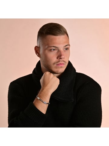 Adeliás Unisex Armband aus Edelstahl 21 cm in silber