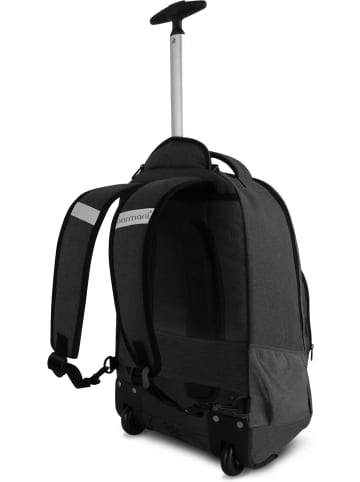 normani Rucksack mit Trolleyfunktion 30 Liter Yori in Schwarz