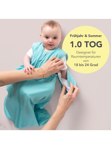 Schlummersack Babyschlafsack, 1.0 TOG in Aqua