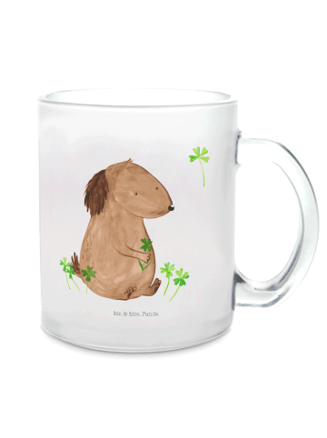 Mr. & Mrs. Panda Kaffeebecher Hund Kleeblatt ohne Spruch in Transparent