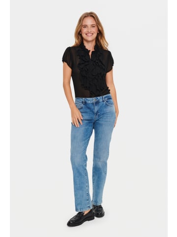 SAINT TROPEZ Langarm - Hemd LiljaSZ Gerade Passform in Ombre Blue