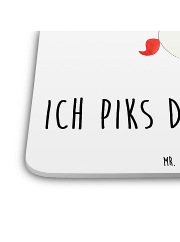 Mr. & Mrs. Panda Untersetzer Einhorn Krankenschwester mit Spruch in Weiß