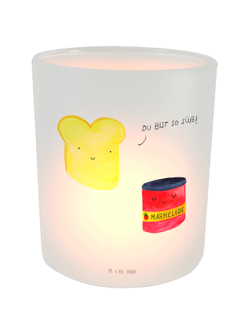 Mr. & Mrs. Panda Kerze Toast Marmelade ohne Spruch in Transparent