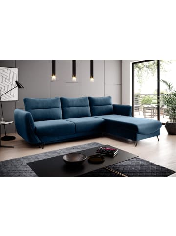 MF Design Sonic Recamiere Rechts in Marineblau -  (L) 276 x (B) 276 x (H) 100 cm